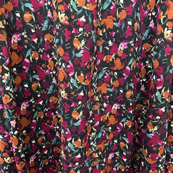 Ava & Viv Floral Boho Peasant Blouse Womens Size 2X Balloon Sleeve Stretch Top - Picture 4 of 7